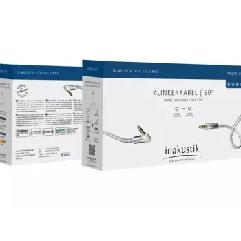 Cable de audio Inakustik 004104015 1,5 m 3,5 mm plata blanco