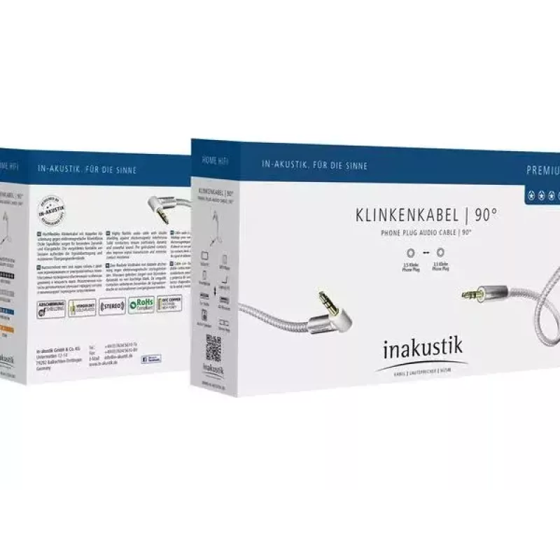 Cable de audio Inakustik 004104015 1,5 m 3,5 mm plata blanco