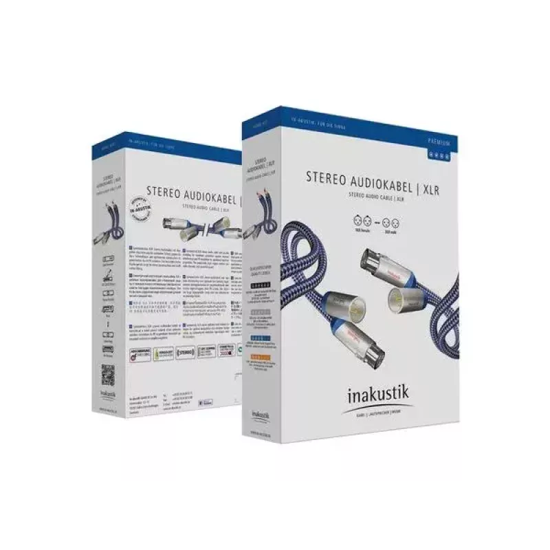 Cable de audio Inakustik 00405007 0,75 m conector macho XLR a conector hembra XLR cobre
