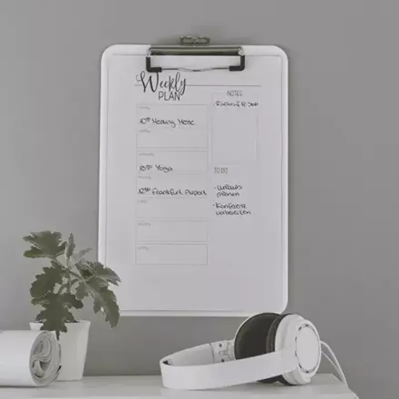 Portapapeles Leitz WOW A4 metal poliestireno blanco