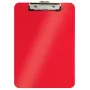 Portapapeles Leitz WOW A4 metal rojo 80 hojas