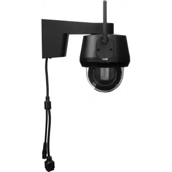 Cámara de vigilancia IP tipo domo ABUS PPIC52520B exterior con cable y sin cable 4K 3840x2160 8MP 4 mm 1/2.8 pulgadas CMOS montaje en pared negro