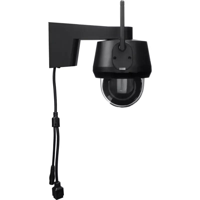 Cámara de vigilancia IP tipo domo ABUS PPIC52520B exterior con cable y sin cable 4K 3840x2160 8MP 4 mm 1/2.8 pulgadas CMOS montaje en pared negro