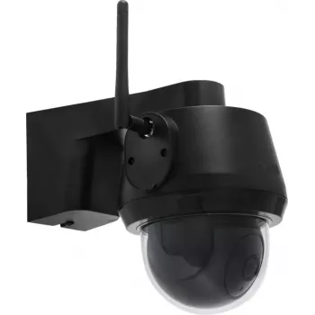 Cámara de vigilancia IP tipo domo ABUS PPIC52520B exterior con cable y sin cable 4K 3840x2160 8MP 4 mm 1/2.8 pulgadas CMOS montaje en pared negro