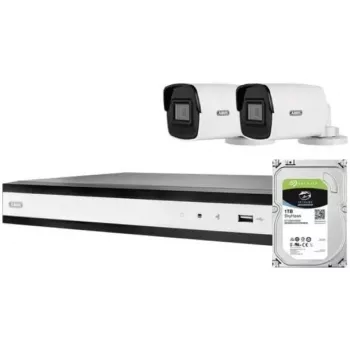 Sistema de vigilancia mini tubo PoE ABUS TVVR36423T con 2 minicámaras tubo PoE y grabador de red