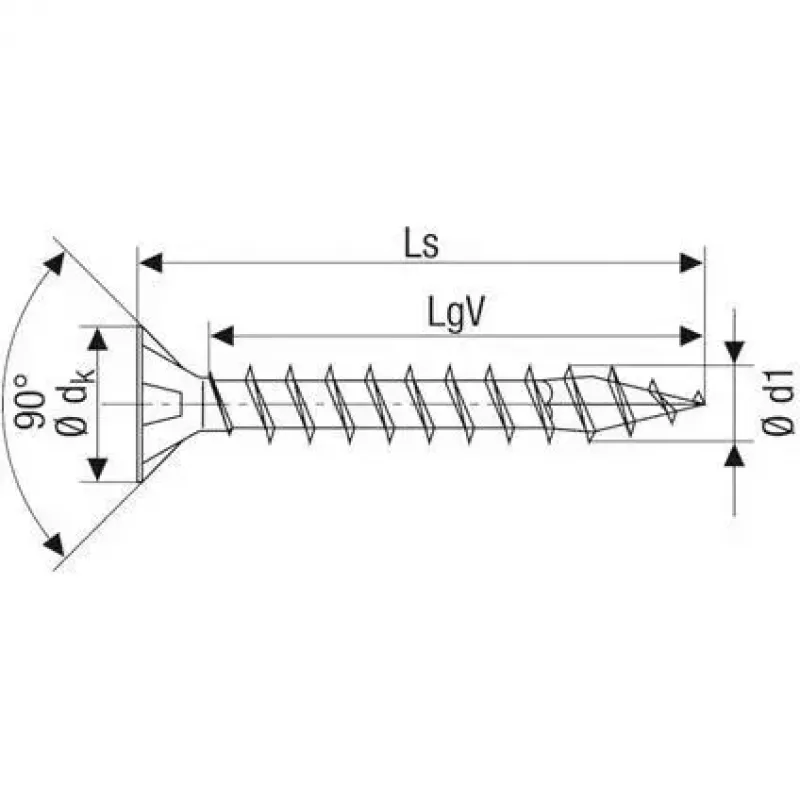 Tornillo SPAX cabeza fresada T-STAR plus zinc 40 mm 200 unidades