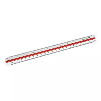 Regla Wedo 52 55001 300 mm plástico rojo blanco 1 unidad