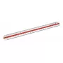Regla Wedo 52 55001 300 mm plástico rojo blanco 1 unidad