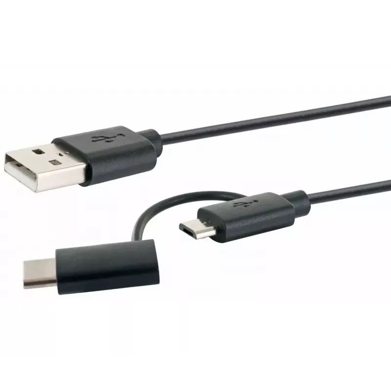 Cable USB Schwaiger CK 3112 USB 2.0 1m USB A Micro-USB B negro