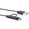 Cable USB Schwaiger CK 3112 USB 2.0 1m USB A Micro-USB B negro