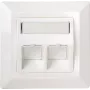 Caja de conexión de red Schwaiger NKSD2532 para 2x Keystone, blanco