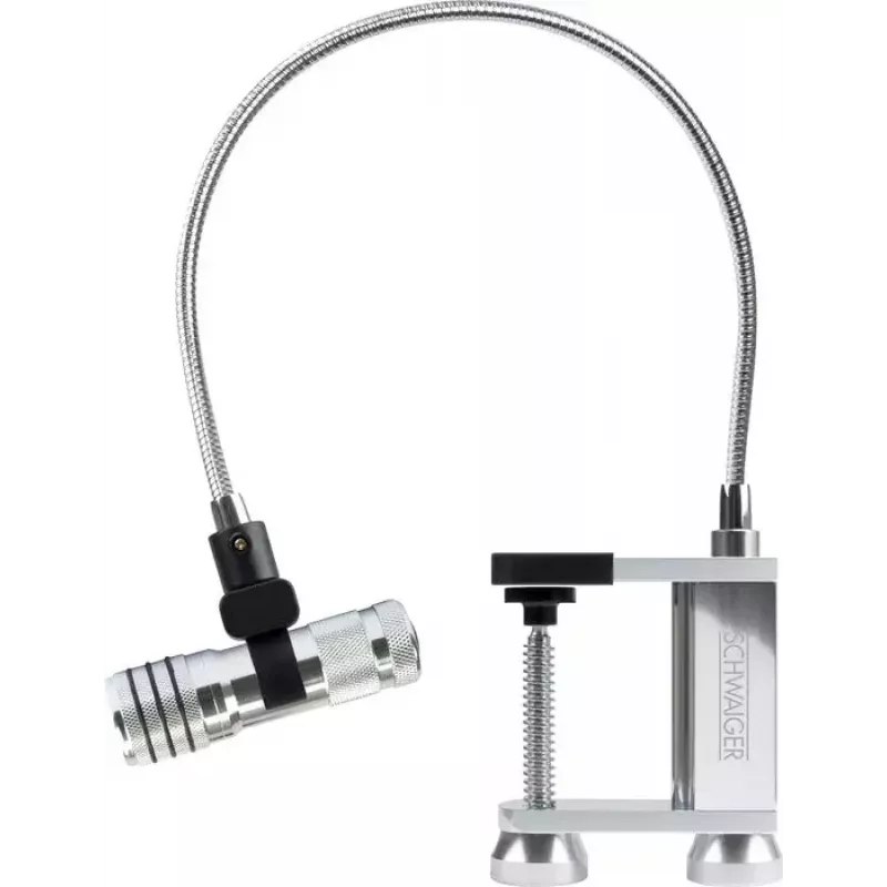 Lámpara para parrilla Schwaiger GLED0030 negro plata aluminio goma batería 0,5 W