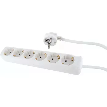 Alargador eléctrico Schwaiger STSL0614 1,4m 6 tomas para interior blanco