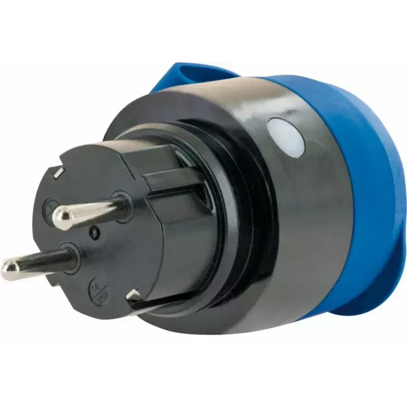 Toma de corriente Schwaiger SOAW0044 azul gris IP44 230V 16A