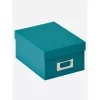 Caja de almacenamiento Walther FB-115-K rectangular papel verde petróleo