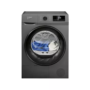 Secadora de carga frontal independiente BOMANN WPT7154T — bomba de calor, 8 kg, negro/gris, 64 dB, clase energética D