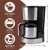 Cafetera de filtro BOMANN KA6066CB depósito de agua de 1,2 l, 10 tazas, negra y acero inoxidable