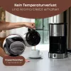Cafetera de filtro BOMANN KA6066CB depósito de agua de 1,2 l, 10 tazas, negra y acero inoxidable