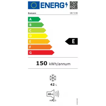 Congelador BOMANN GB 7236, 42 l, negro, descongelación manual, ≤ -18 °C, regulación continua