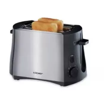Tostadora Cloer 3419 2 rebanadas 900 W negra acero inoxidable