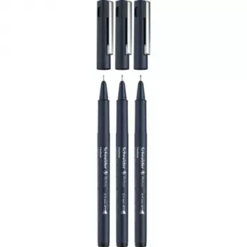 Rotulador de punta fina Schneider Pictus negro 3 unidades