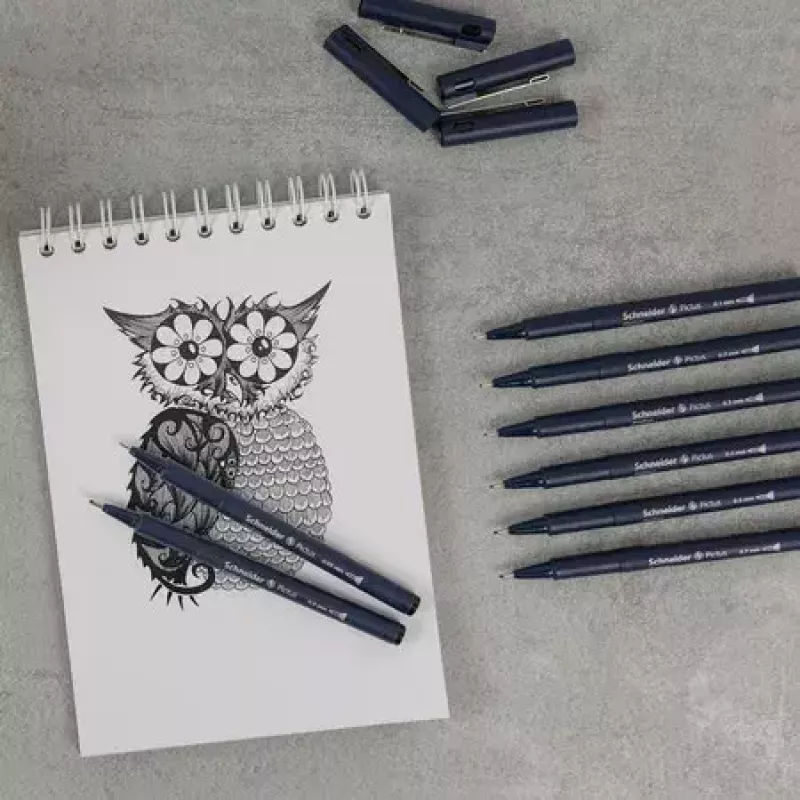 Rotulador fineliner Schneider Schreibgeräte Pictus negro 8 uds.