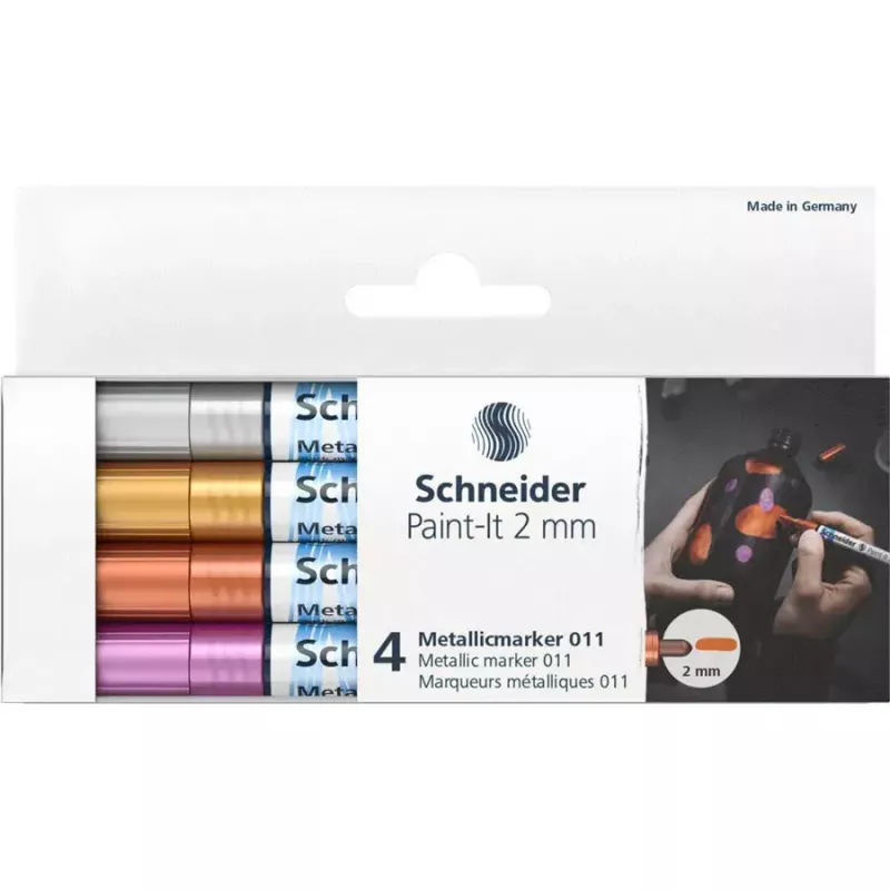 Rotulador de pintura Schneider ML01111501 cobre oro plata violeta 4 unidades