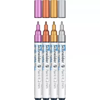 Rotulador de pintura Schneider ML01111501 cobre oro plata violeta 4 unidades