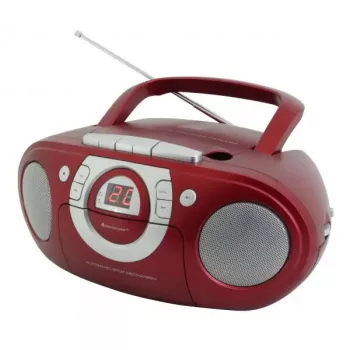 Sistema estéreo portátil Soundmaster SCD5100RO — CD/radio/USB? (gris, rojo)