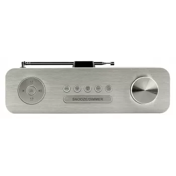 Radio personal Soundmaster DAB700WE – analógica y digital (DAB+, FM), 12 W RMS, LCD 2,9 pulgadas, MicroSD, plata/blanco