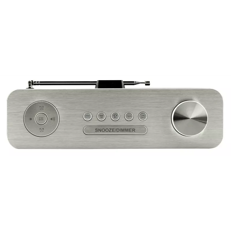 Radio personal Soundmaster DAB700WE – analógica y digital (DAB+, FM), 12 W RMS, LCD 2,9 pulgadas, MicroSD, plata/blanco