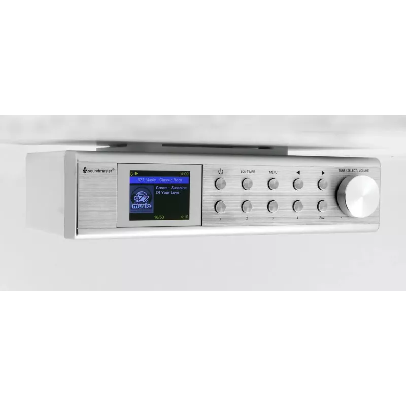 Radio por internet Soundmaster IR1500SI — sintonizador digital DAB+/FM, 3 W, pantalla TFT de 2 pulgadas, plata