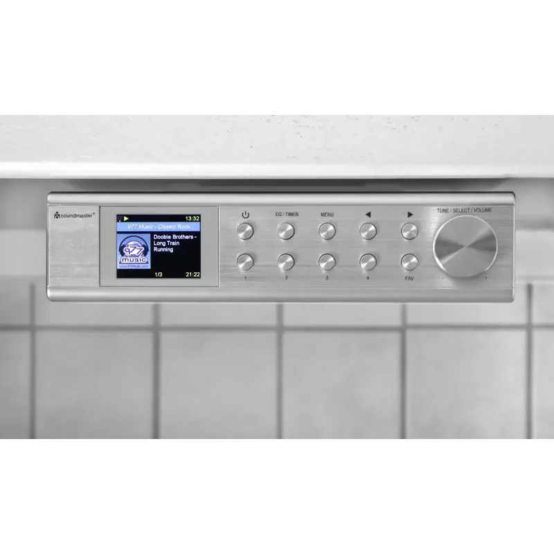 Radio por internet Soundmaster IR1500SI — sintonizador digital DAB+/FM, 3 W, pantalla TFT de 2 pulgadas, plata