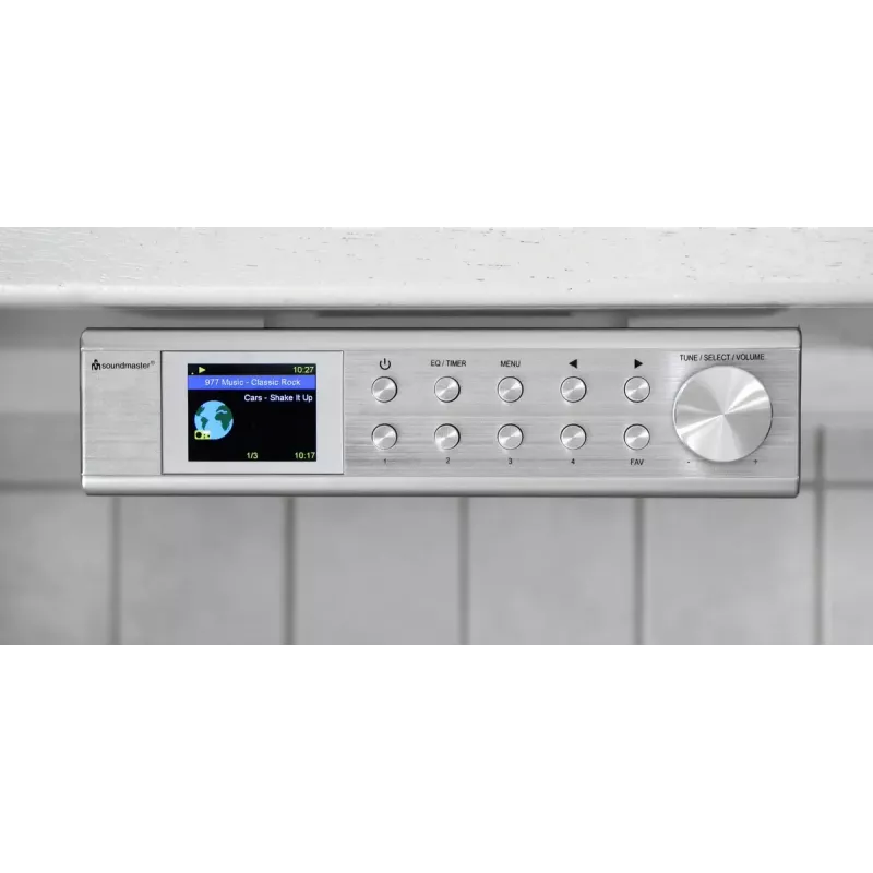 Radio por internet Soundmaster IR1500SI — sintonizador digital DAB+/FM, 3 W, pantalla TFT de 2 pulgadas, plata
