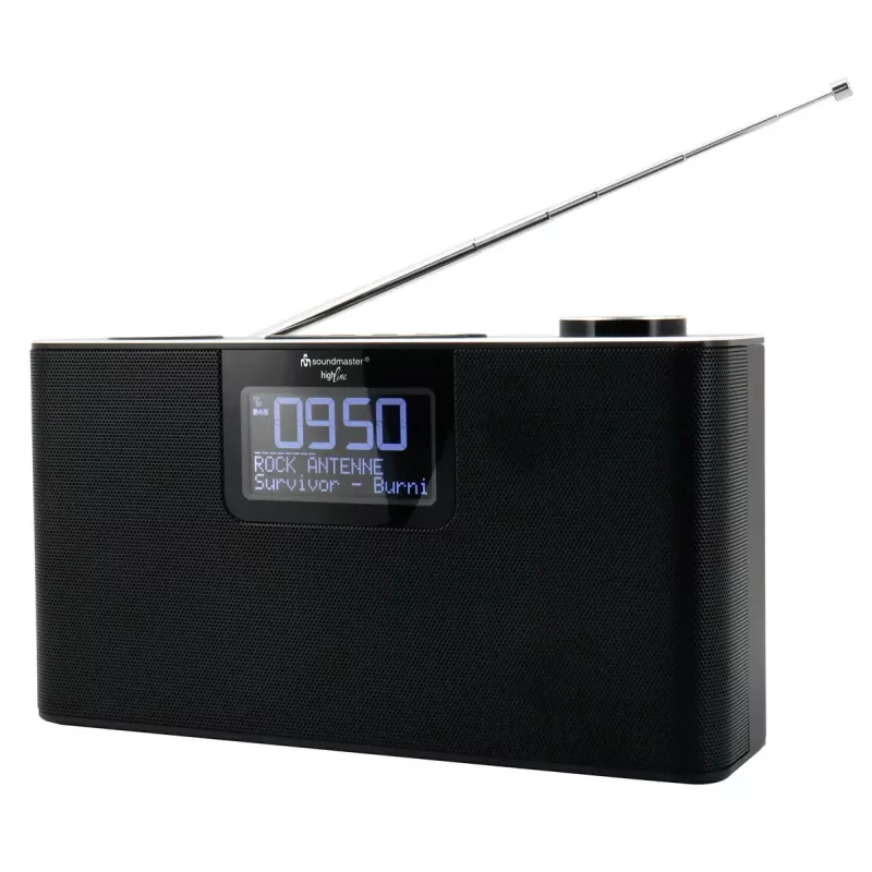 Radio personal Soundmaster DAB700SW — sintonizador analógico y digital, DAB+ / FM, 12 W, LCD 2,9 pulgadas, MicroSD, negro