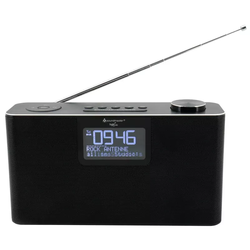 Radio personal Soundmaster DAB700SW — sintonizador analógico y digital, DAB+ / FM, 12 W, LCD 2,9 pulgadas, MicroSD, negro