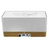 Radio despertador Soundmaster UR630WE – FM/PLL/FM, 6 W RMS, gris/blanco, alimentación por CA y pilas AAA