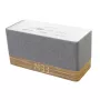Radio despertador Soundmaster UR630WE – FM/PLL/FM, 6 W RMS, gris/blanco, alimentación por CA y pilas AAA