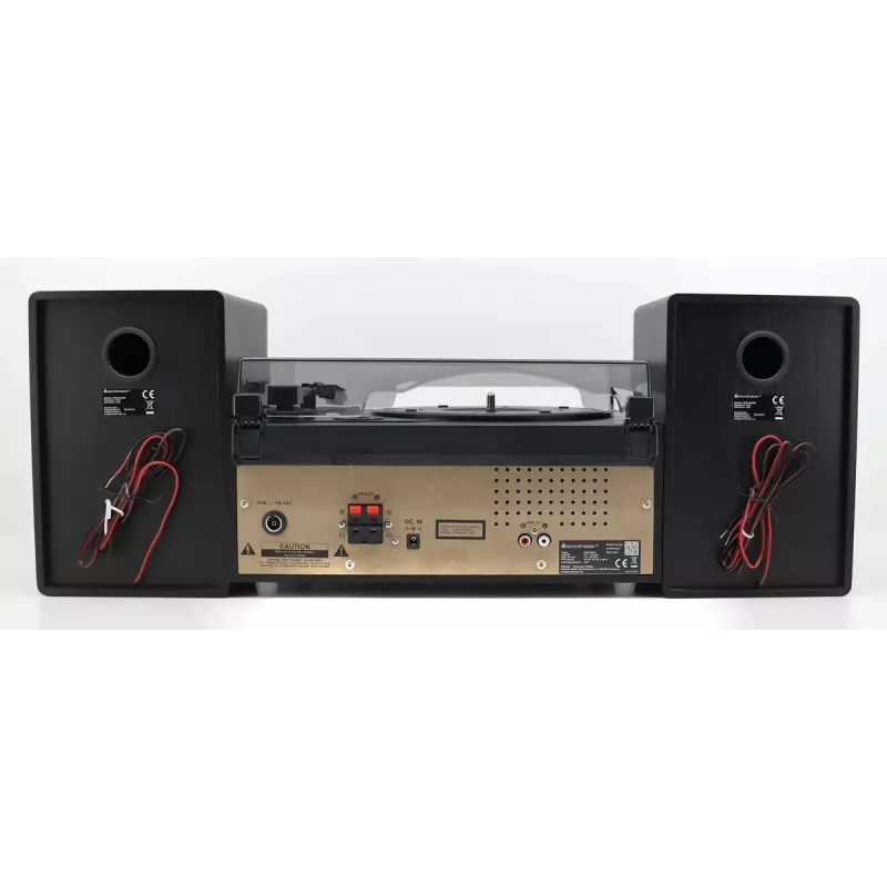 Sistema de audio para el hogar Soundmaster MCD1950SW — 20 W RMS, DAB+/FM, reproducción CD/MP3, AUX de 3,5 mm, alimentación por red (negro)
