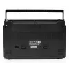Reproductor de casetes portátil Soundmaster RR20SI — radio FM/MW/KW, 3 W RMS, auriculares de 3,5 mm, negro/plata