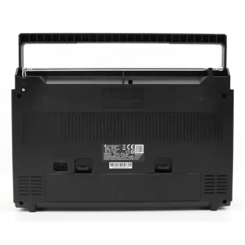 Reproductor de casetes portátil Soundmaster RR20SI — radio FM/MW/KW, 3 W RMS, auriculares de 3,5 mm, negro/plata