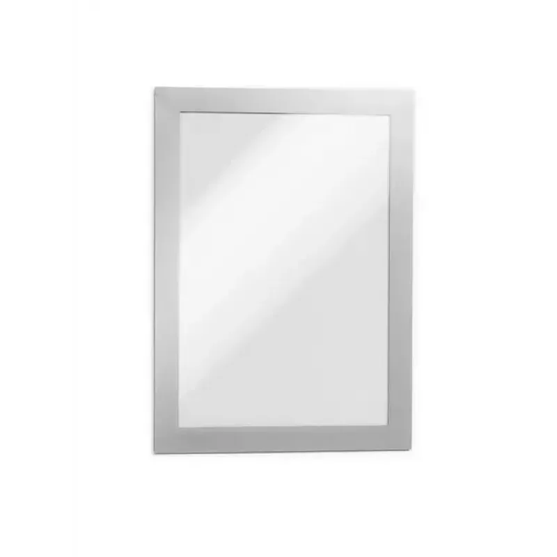 Portadocumentos autoadhesivo Durable DURAFRAME A5, plateado, pack de 2