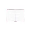 Cuaderno Bantex 100302813 — A5, 96 hojas, rayado, 70 g/m², tapa dura, negro/rojo