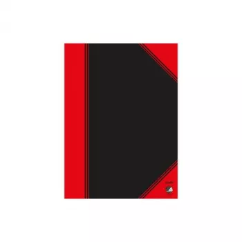 Cuaderno Bantex 100302813 — A5, 96 hojas, rayado, 70 g/m², tapa dura, negro/rojo