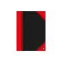 Cuaderno Bantex 100302813 — A5, 96 hojas, rayado, 70 g/m², tapa dura, negro/rojo