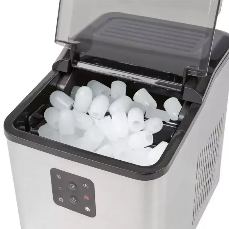 Máquina de hielo ProfiCook PC-EWB 1253 — 12 kg/24h, depósito de 1,5 L, 2 tamaños de cubito, 120 W, negro/gris
