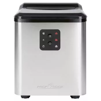Máquina de hielo ProfiCook PC-EWB 1253 — 12 kg/24h, depósito de 1,5 L, 2 tamaños de cubito, 120 W, negro/gris