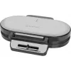 Gofrera CLATRONIC WA3745, 2 gofres, 1200 W, inserto de acero inoxidable, placas antiadherentes, gris