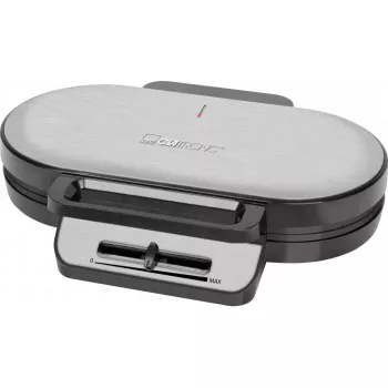 Gofrera CLATRONIC WA3745, 2 gofres, 1200 W, inserto de acero inoxidable, placas antiadherentes, gris