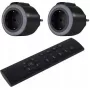 Set de interruptor inalámbrico de pared REV 0085520503, 2 canales más 1, antracita